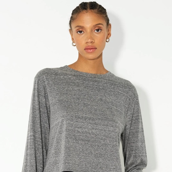 NWT John Elliot JERSEY LS CROPPED TEE 1/S - Picture 2 of 6